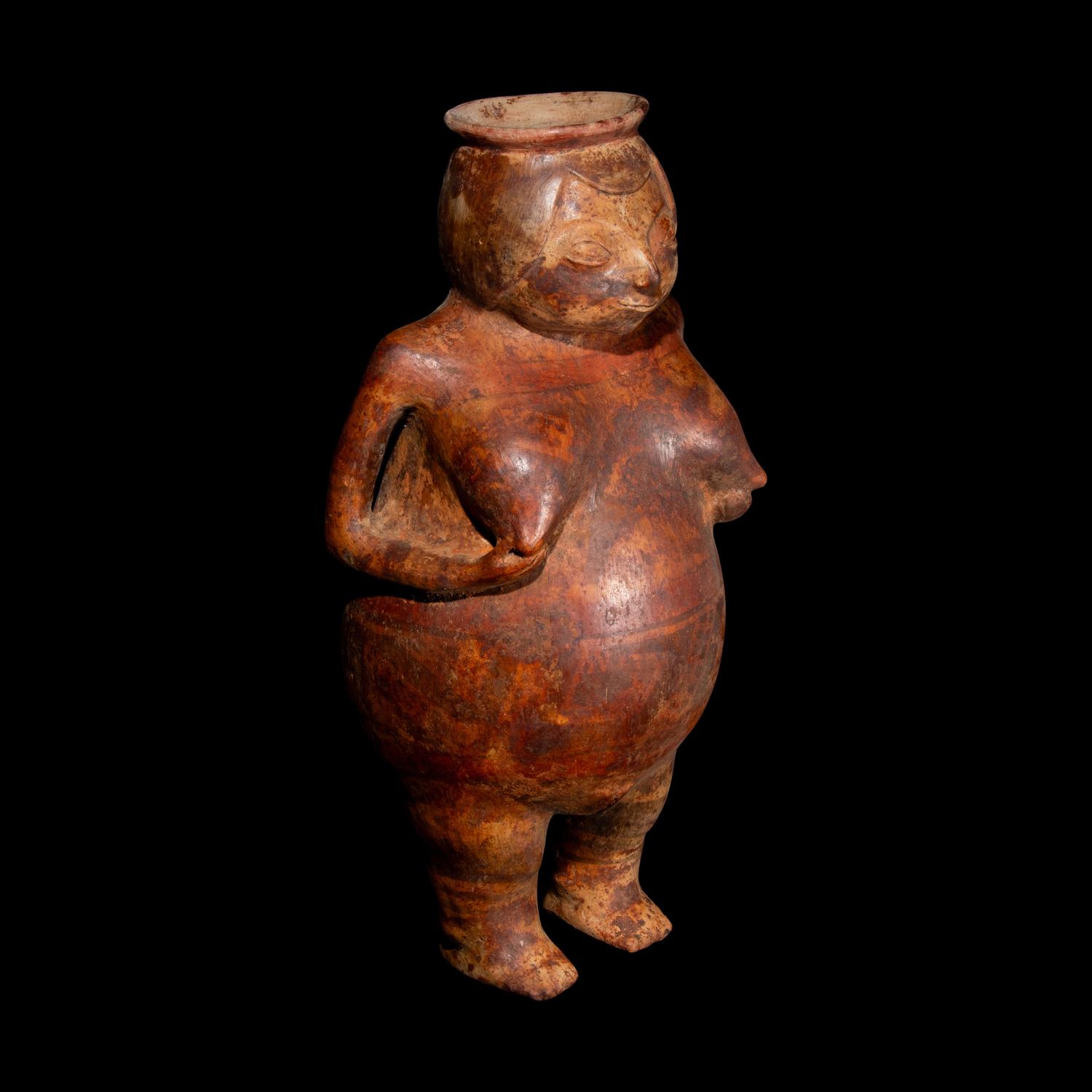 A Nariño Polychrome Figural Vessel
