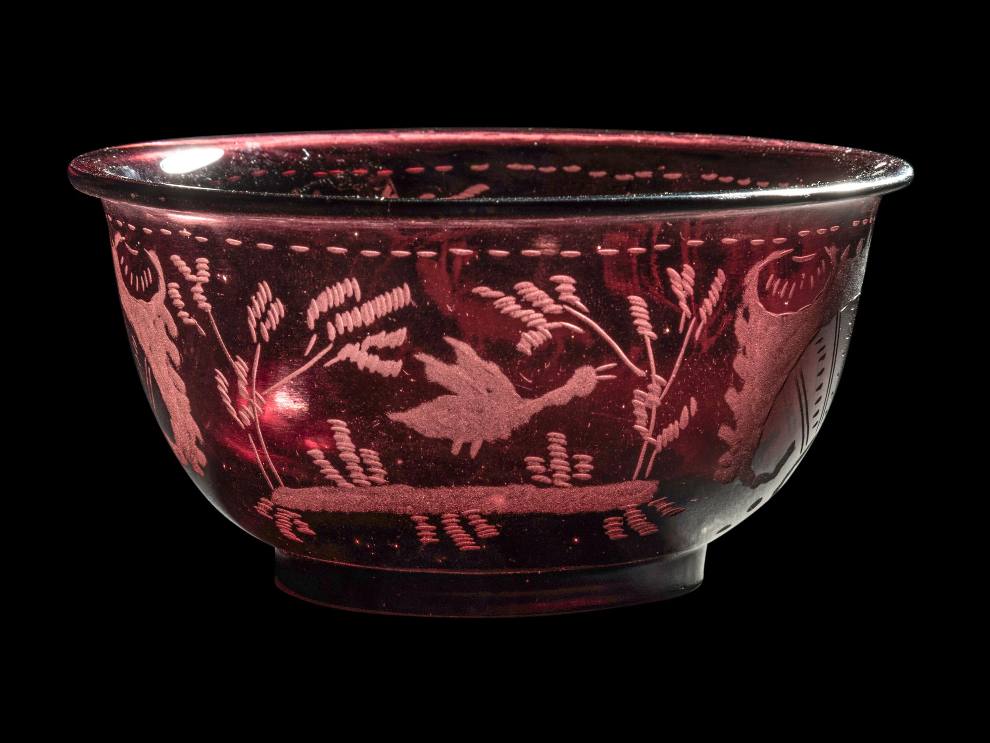 A Chinese Ruby-Red Peking Glass Bowl