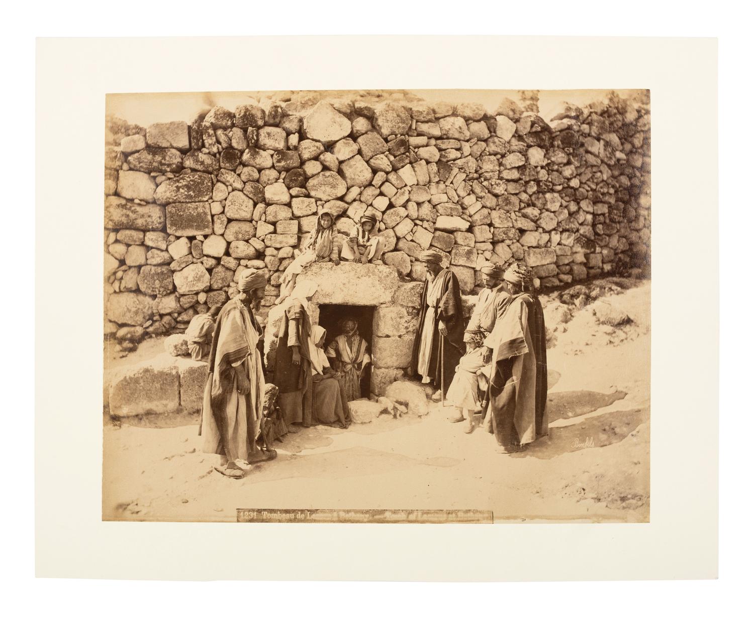 BONFILS, Félix (French, 1831-1885), photographer. 5 albumen photographs of the Holy Land. 1870s.