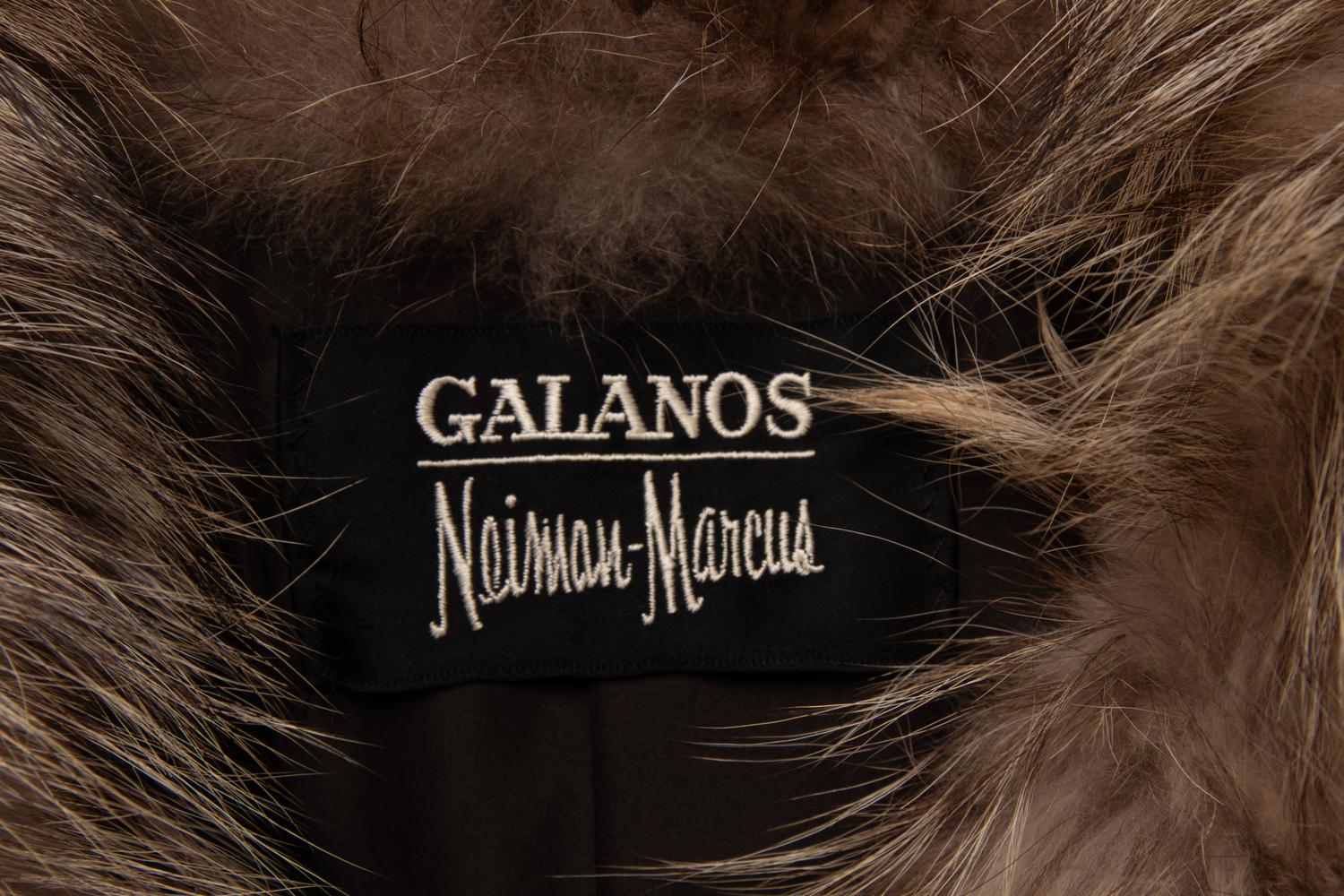 A Galanos Smokey Fox Fur Coat