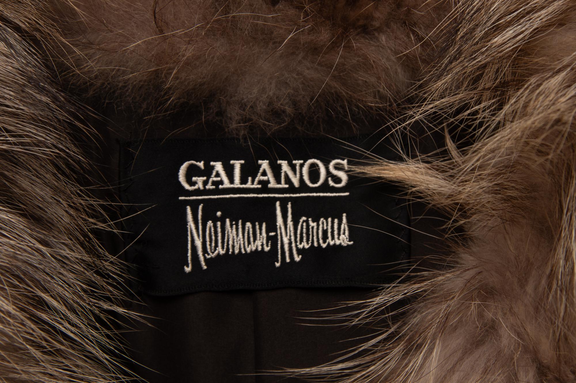 A Galanos Smokey Fox Fur Coat
