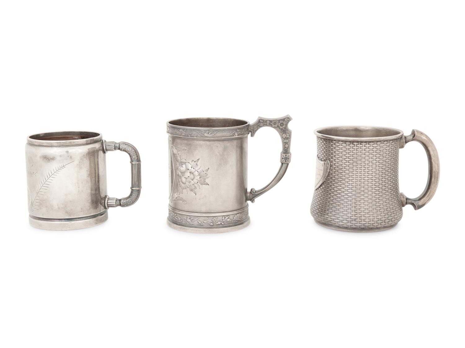 Three American Silver Mugs