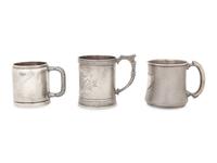 Three American Silver Mugs