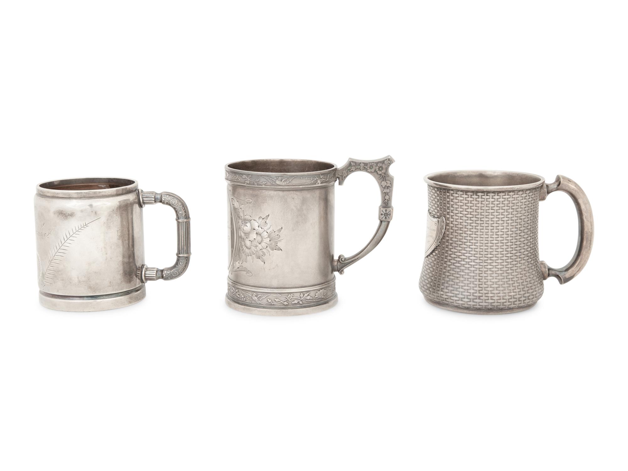 Three American Silver Mugs