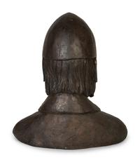 A Resin Bust of a Chinese Warrior