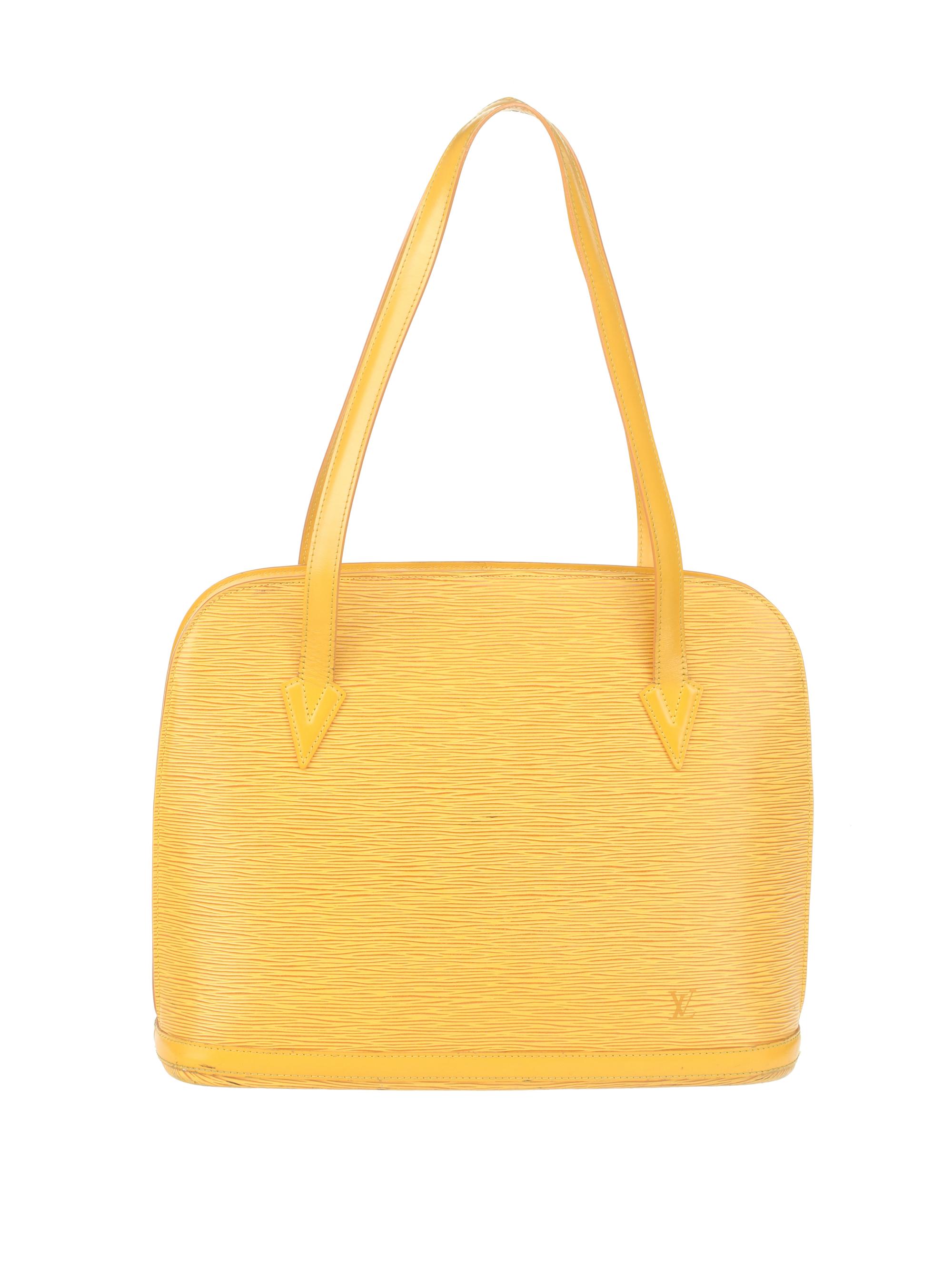 LOUIS VUITTON, YELLOW EPI LUSSAC BAG