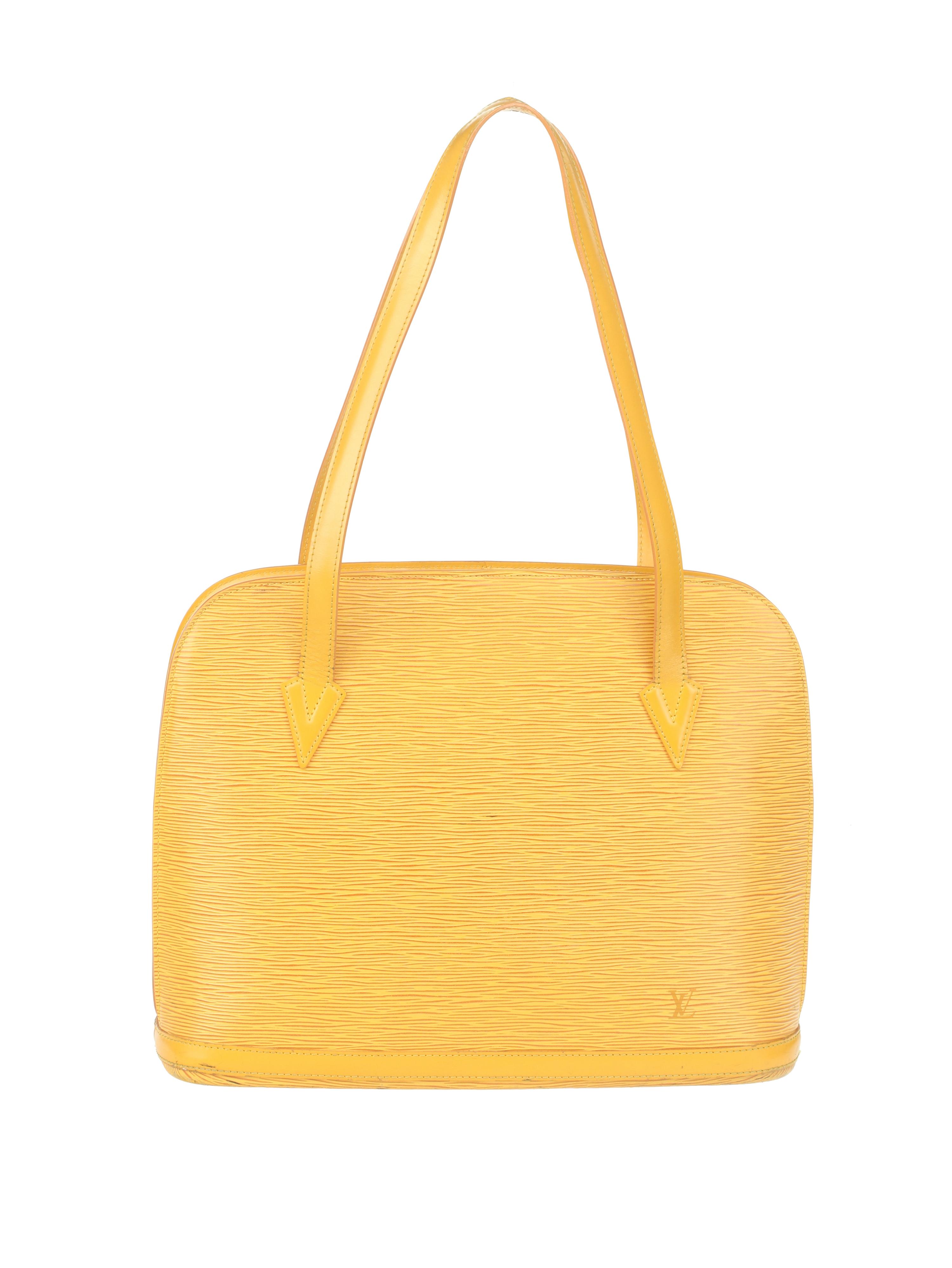 LOUIS VUITTON, YELLOW EPI LUSSAC BAG