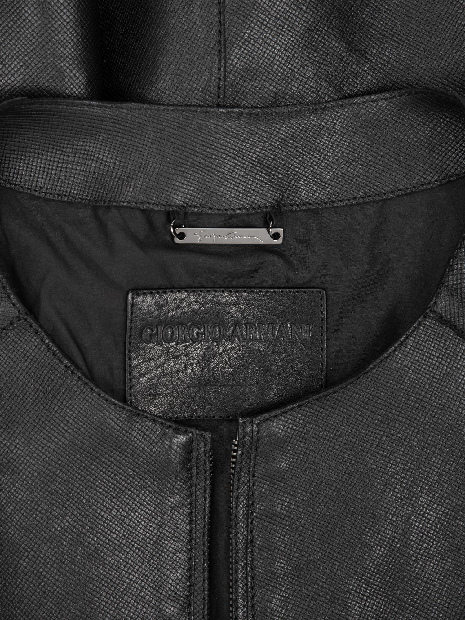 Giorgio Armani Leather Coat, 2000-10s