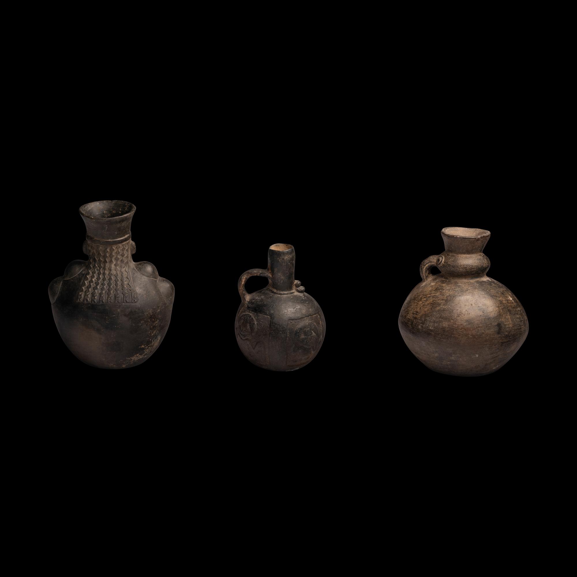 Three Chimu Blackware Vessels
