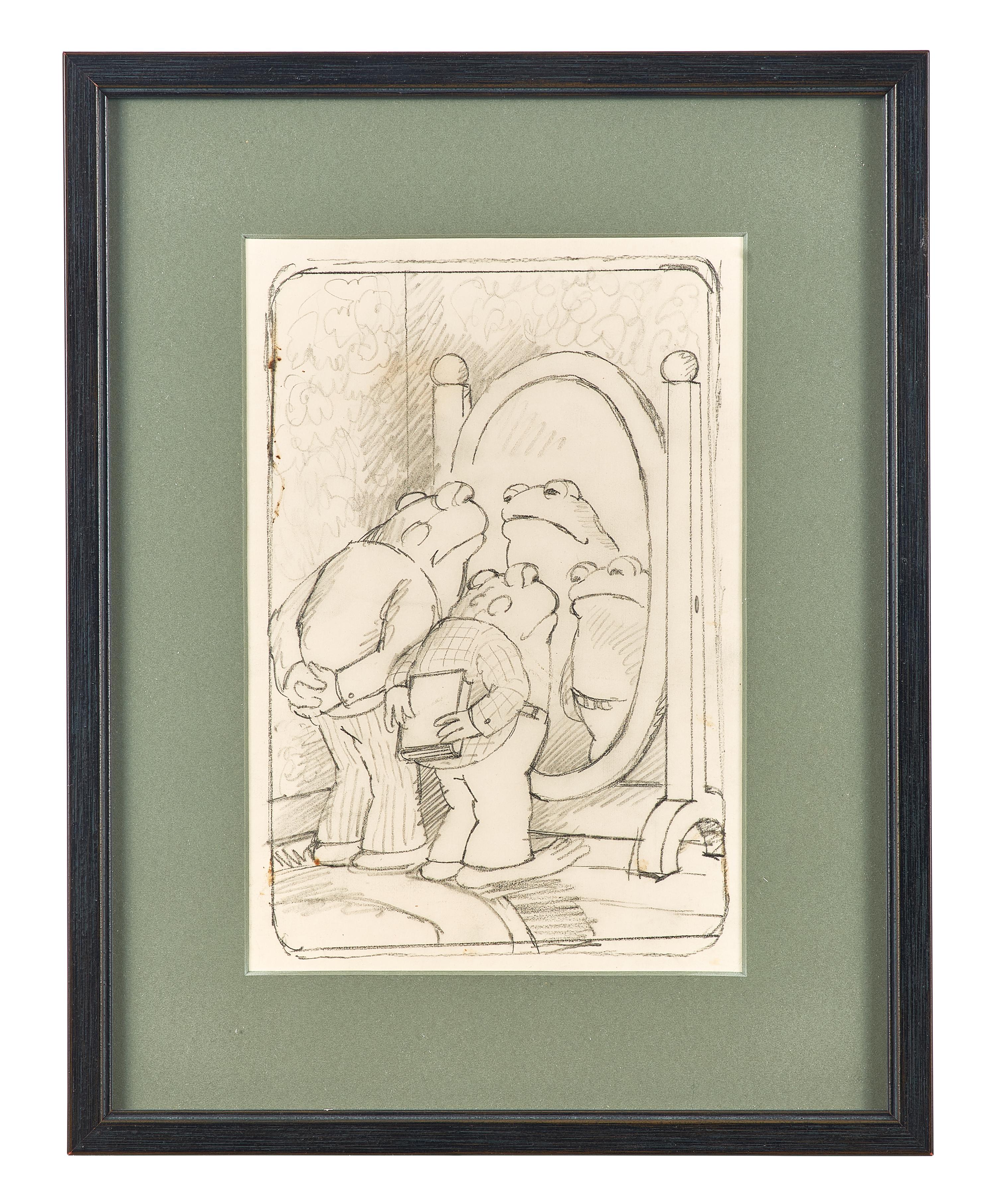 Study for 'We look brave' said Frog. 'Yes but are we?' asked Toad
