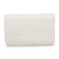 Nancy Gonzalez, White Crocodile Shoulder Bag/Clutch