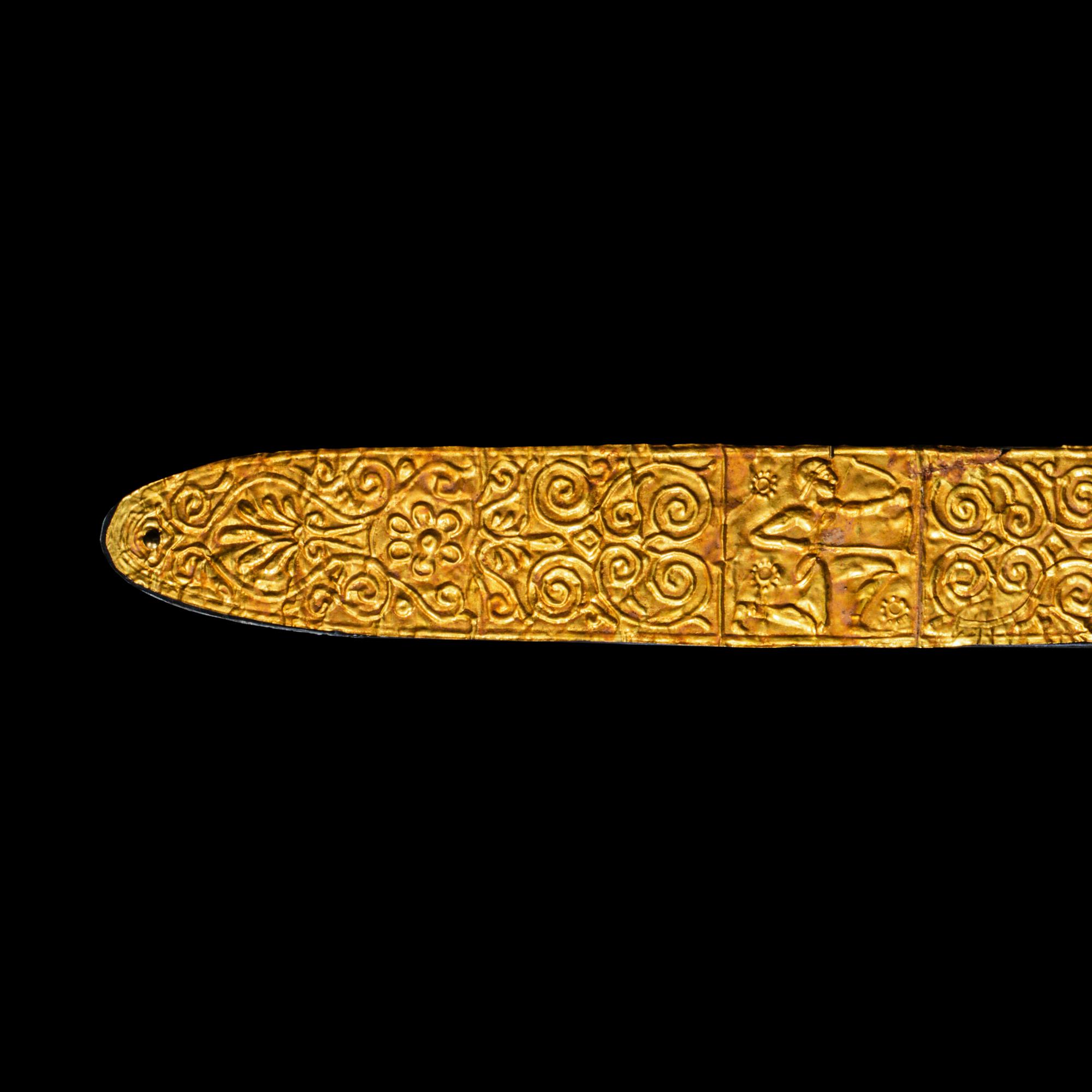 A Greek Gold Diadem with an Archer