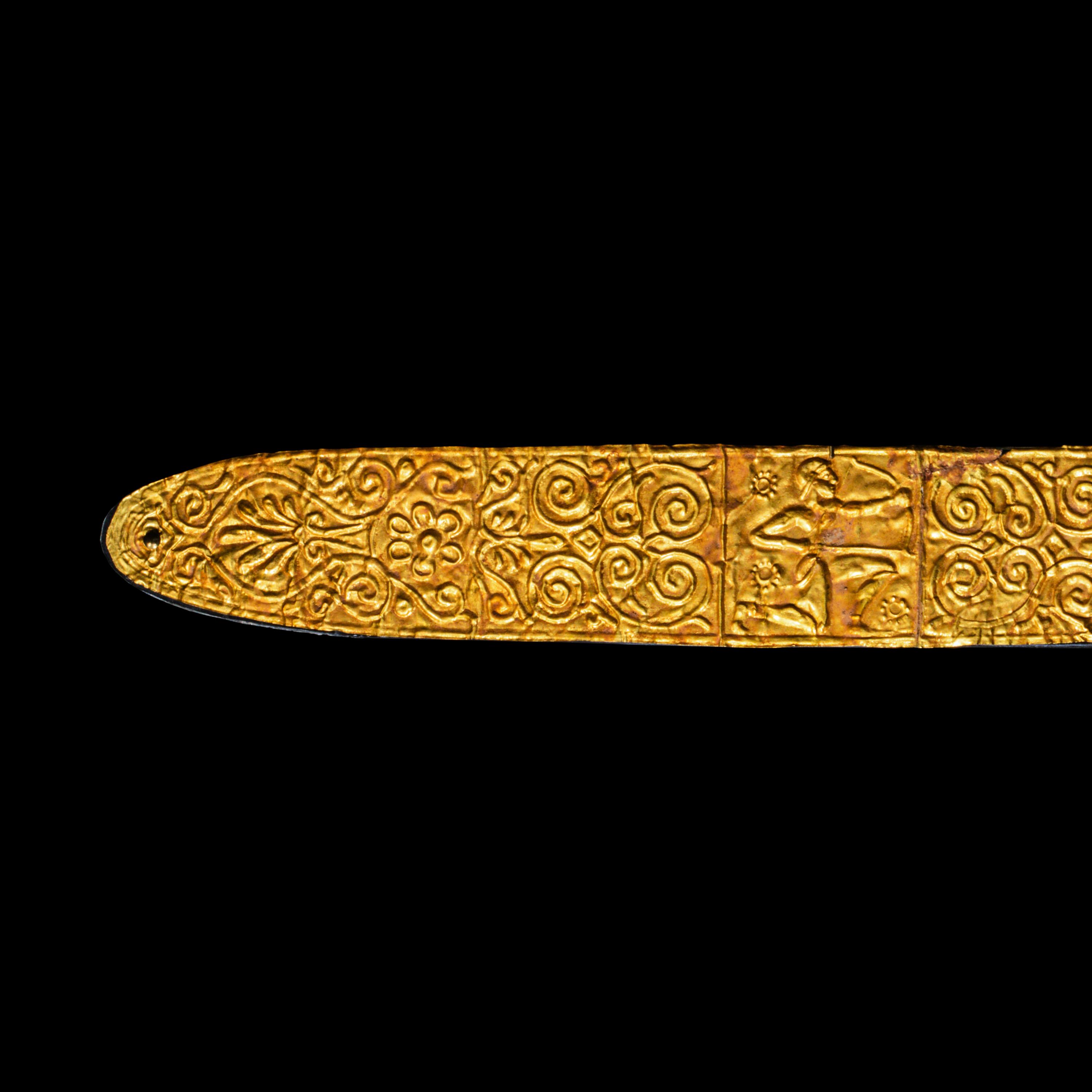 A Greek Gold Diadem with an Archer