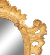 A Italian Giltwood Cartouche Form Mirror