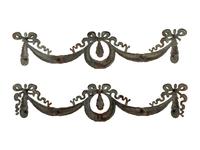 A Pair of French Bronze Garland Appliqués