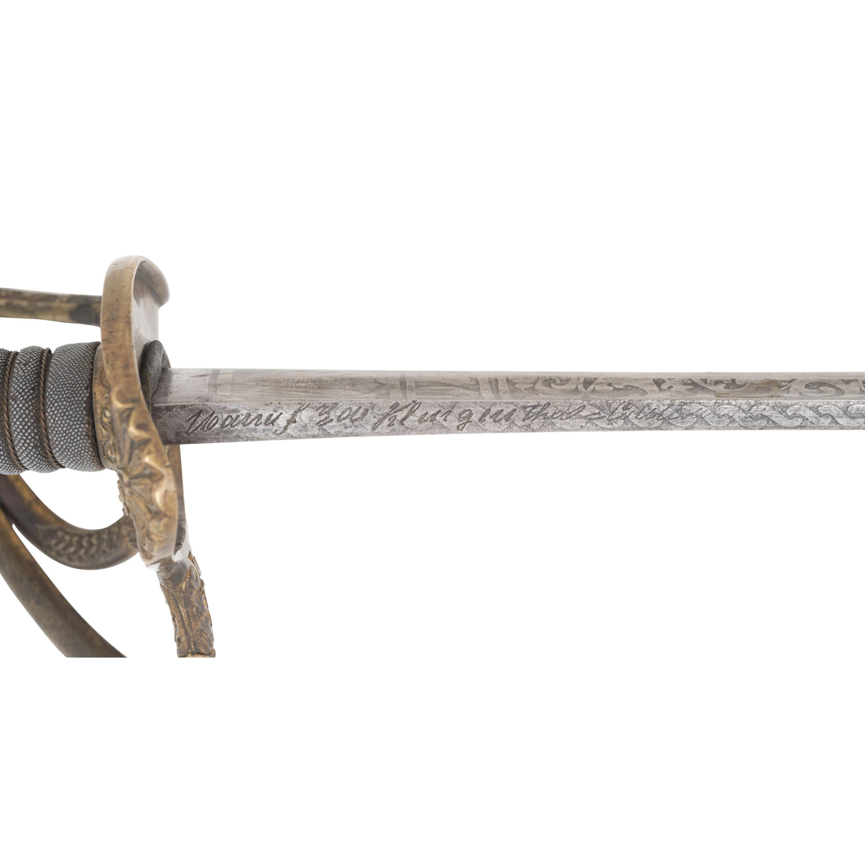 Klingenthal Model 1840/60 Cavalry Officers Saber Inscribed to Major (Col) Daniel Chaplin 2nd Maine Infantry