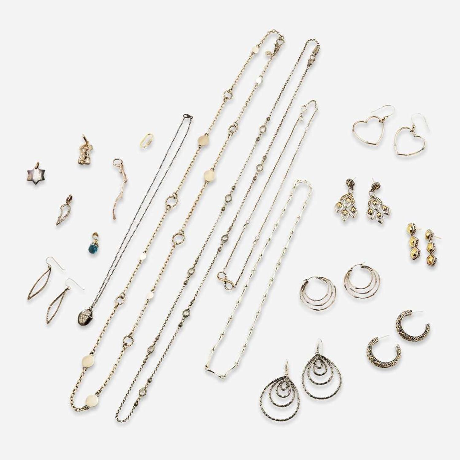 A Collection of Contemporary Designer Silver Jewelry