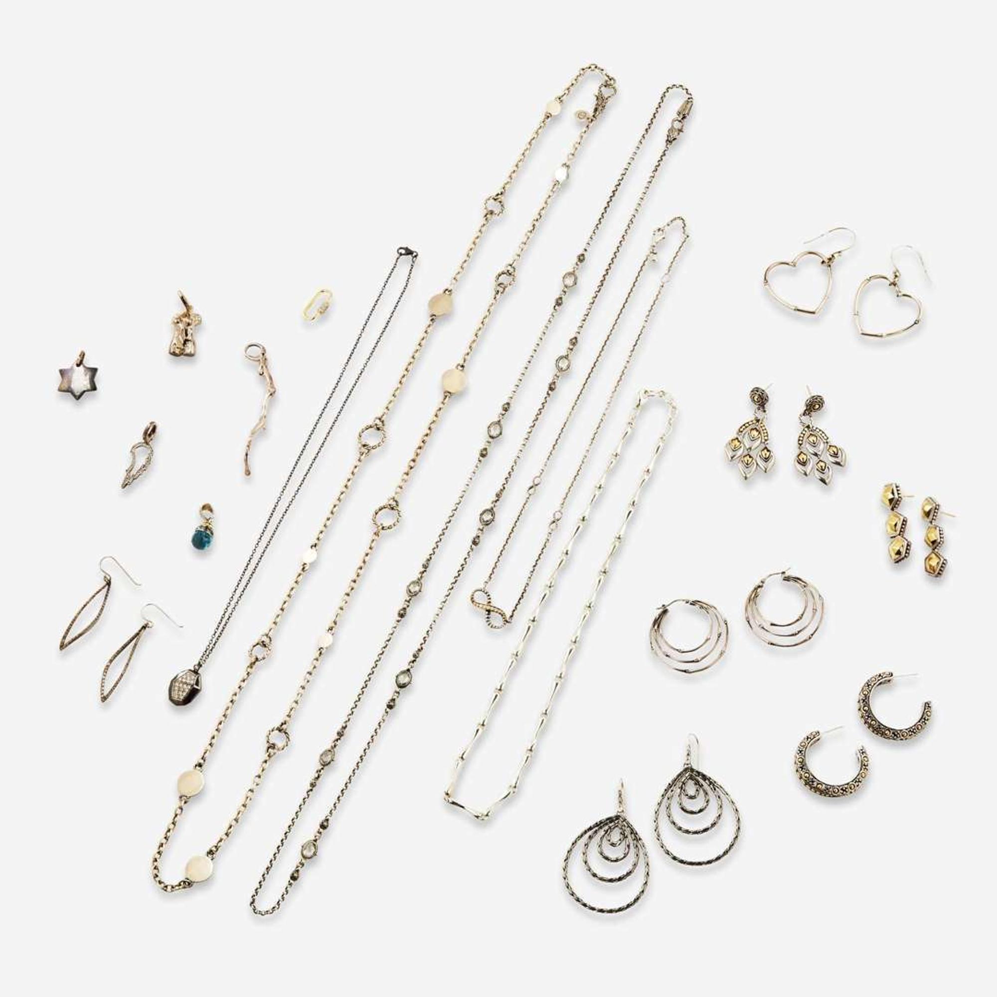 A Collection of Contemporary Designer Silver Jewelry