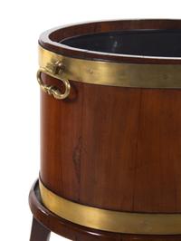 A George III Brass Banded Mahogany Cellarette