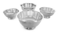 Four American Silver-Plate Revere Bowls, Gorham Mfg. Co., Providence, RI, each of typical form, having a flared rim and raised on a ste