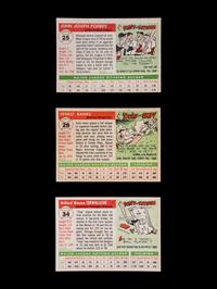 A Group of Three 1955 Topps Cards Including Ernie Banks.