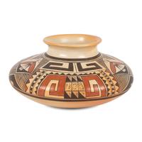 Polychrome Pottery Jar and Canteen