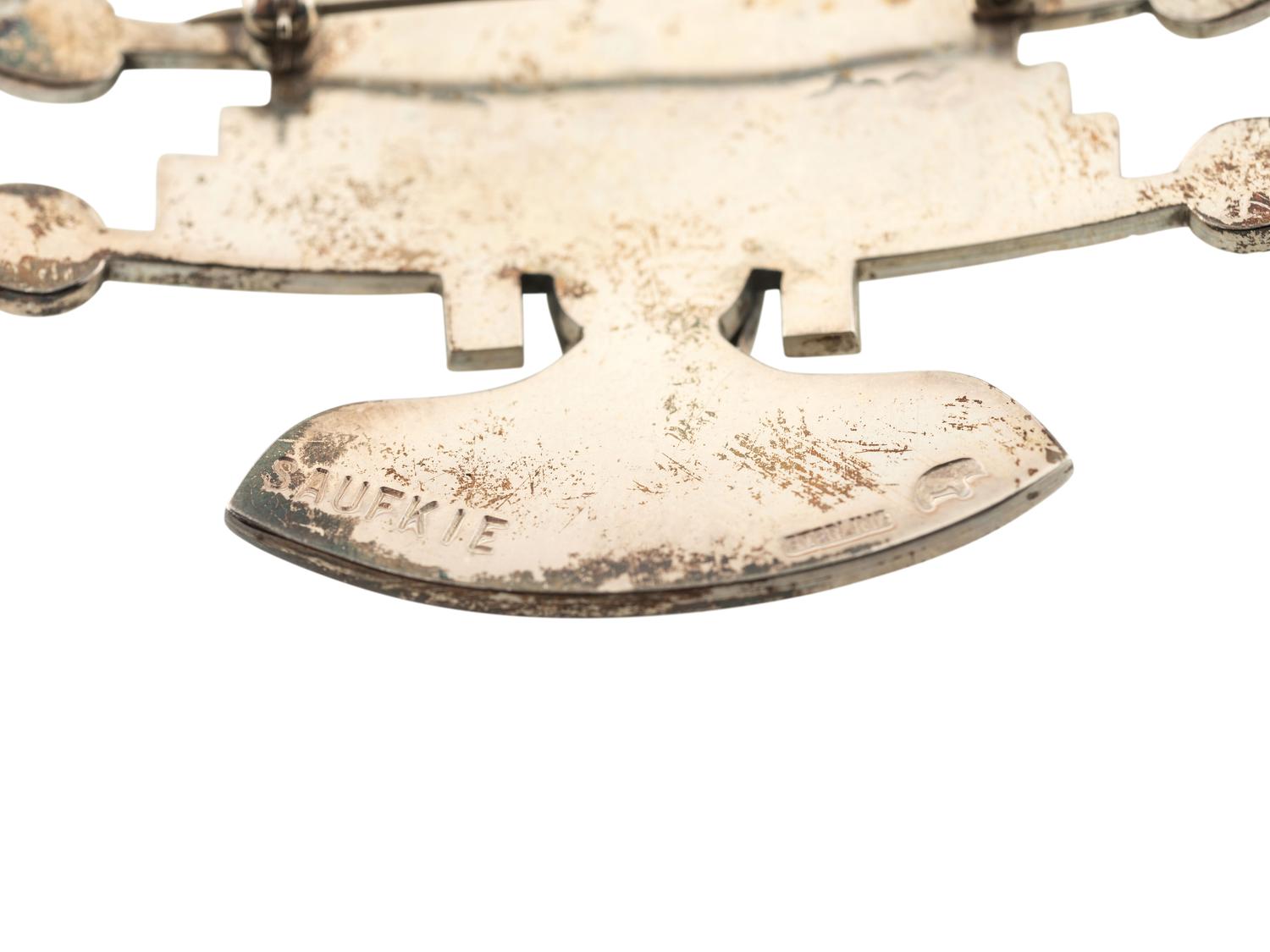Sterling Silver Overlay Shalako Katsina Pendant