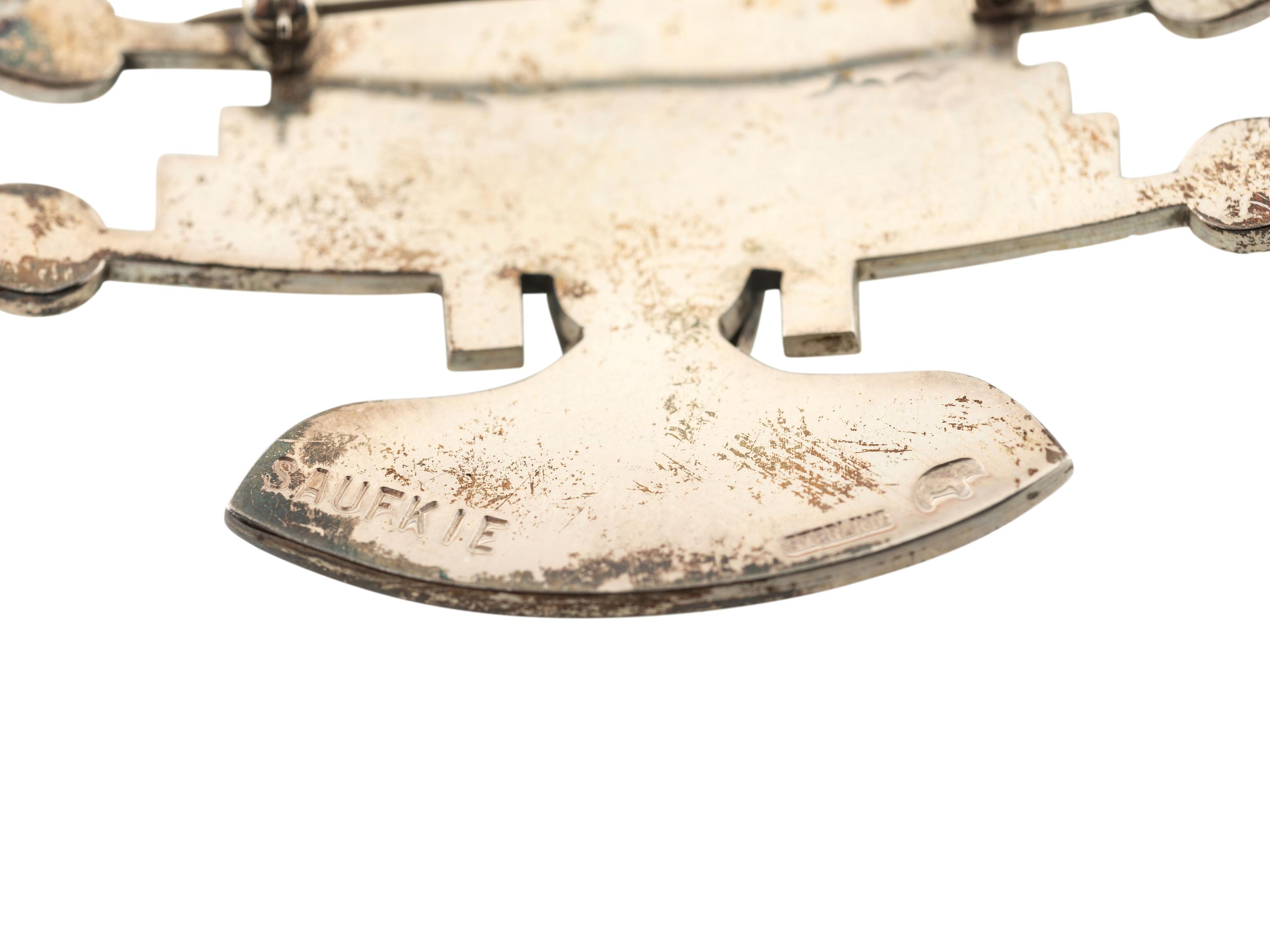 Sterling Silver Overlay Shalako Katsina Pendant