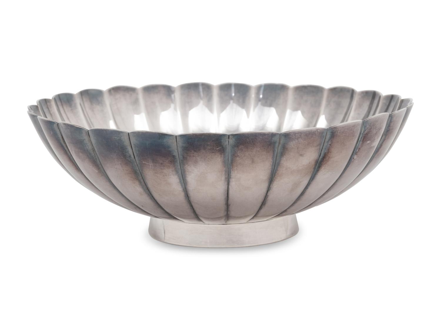 A Japanese Silver Fruit Bowl