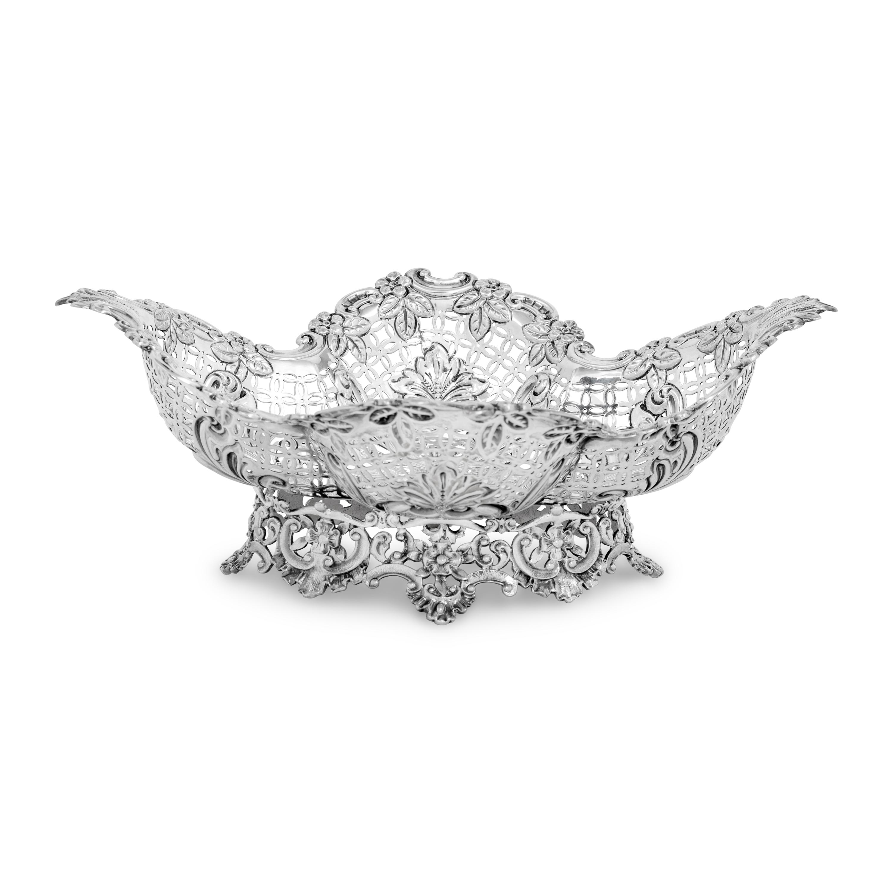 A Victorian Silver Basket
