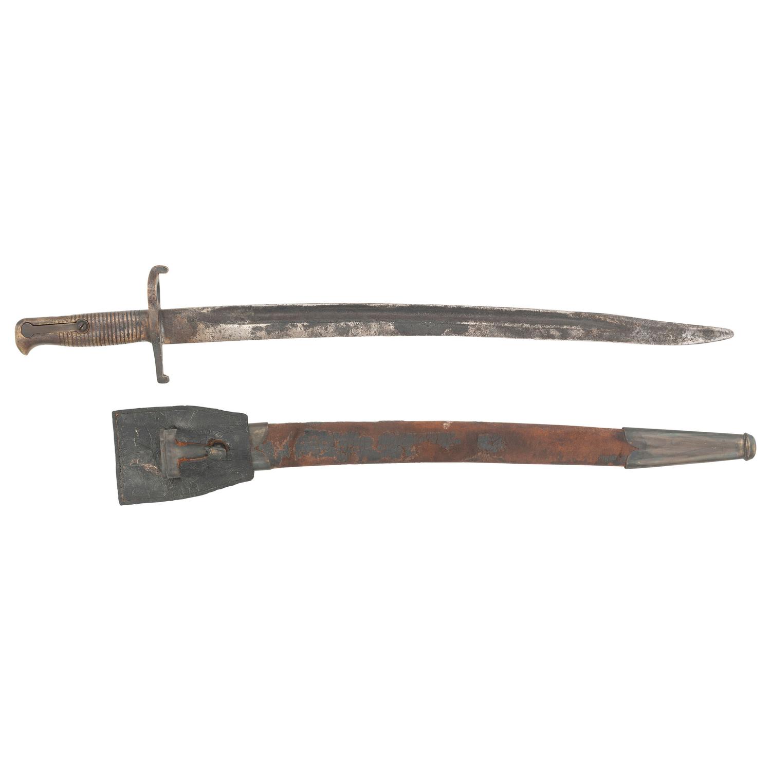 Confederate Saber Bayonet & Scabbard Attributed to Leech & Rigdon with Cook & Brother Style Hilt