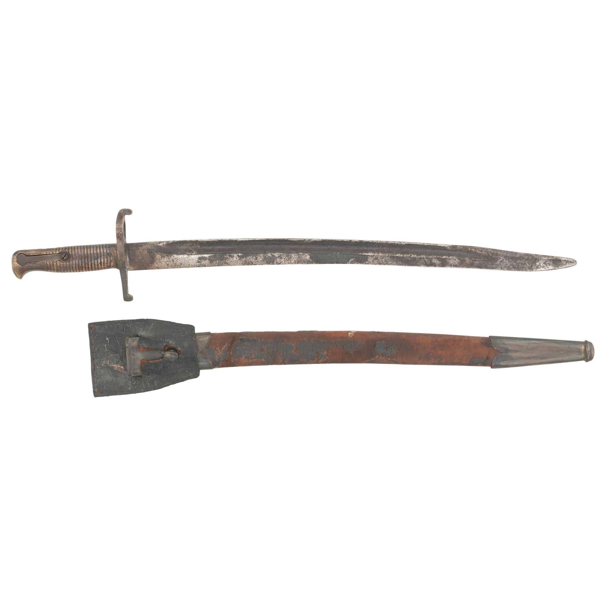 Confederate Saber Bayonet & Scabbard Attributed to Leech & Rigdon with Cook & Brother Style Hilt