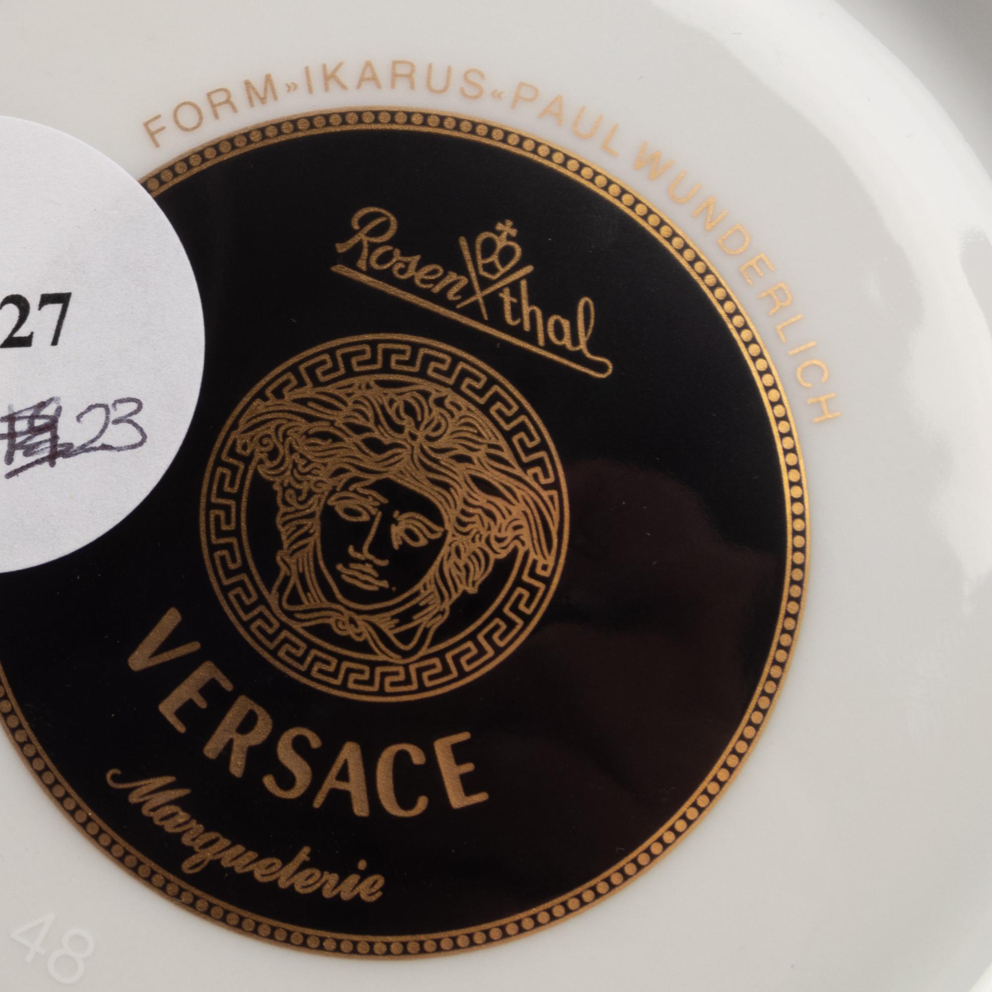 A Group of Versace Marqueterie Porcelain Dinnerware