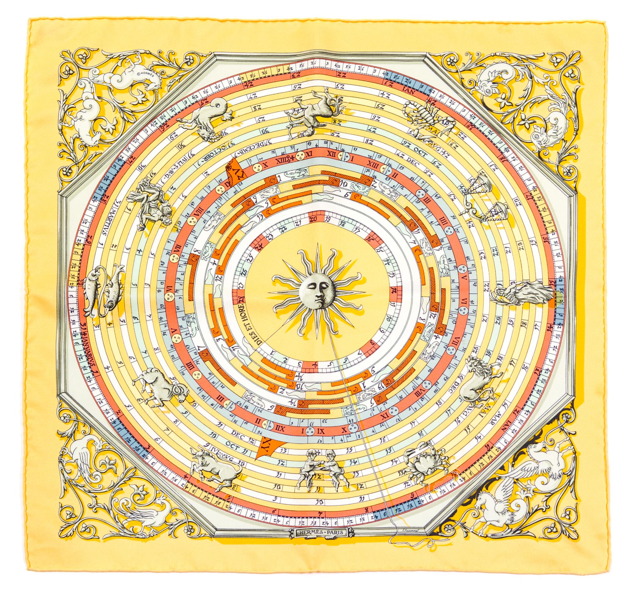 A Group of Hermes Silk Pocket Squares, 16" x 16".