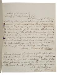 [CIVIL WAR]. Presidential pardon acknowledgement and oath of allegiance for Virginian ex-Confederate Samuel P. Wilson, Esq. 1865.
