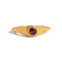 A Roman Gold and Garnet Finger Ring