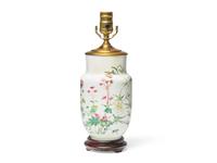 A Chinese Porcelain Vase Mounted as a Lamp
