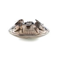 Sterling Silver Bowl, with Removable Katsina Brooches
