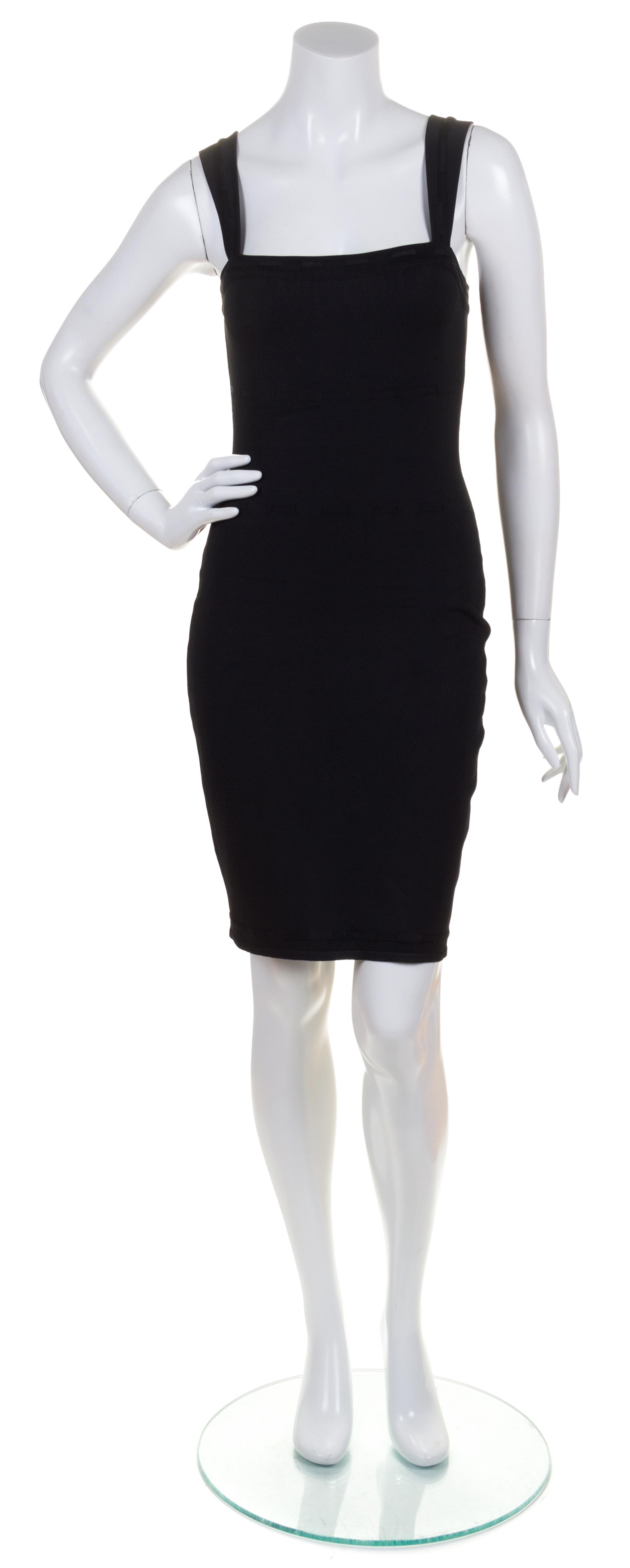 A Thierry Mugler Black Knit Dress,