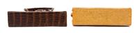 Two Vintage Crocodile Leather Handbags, 1960-80s