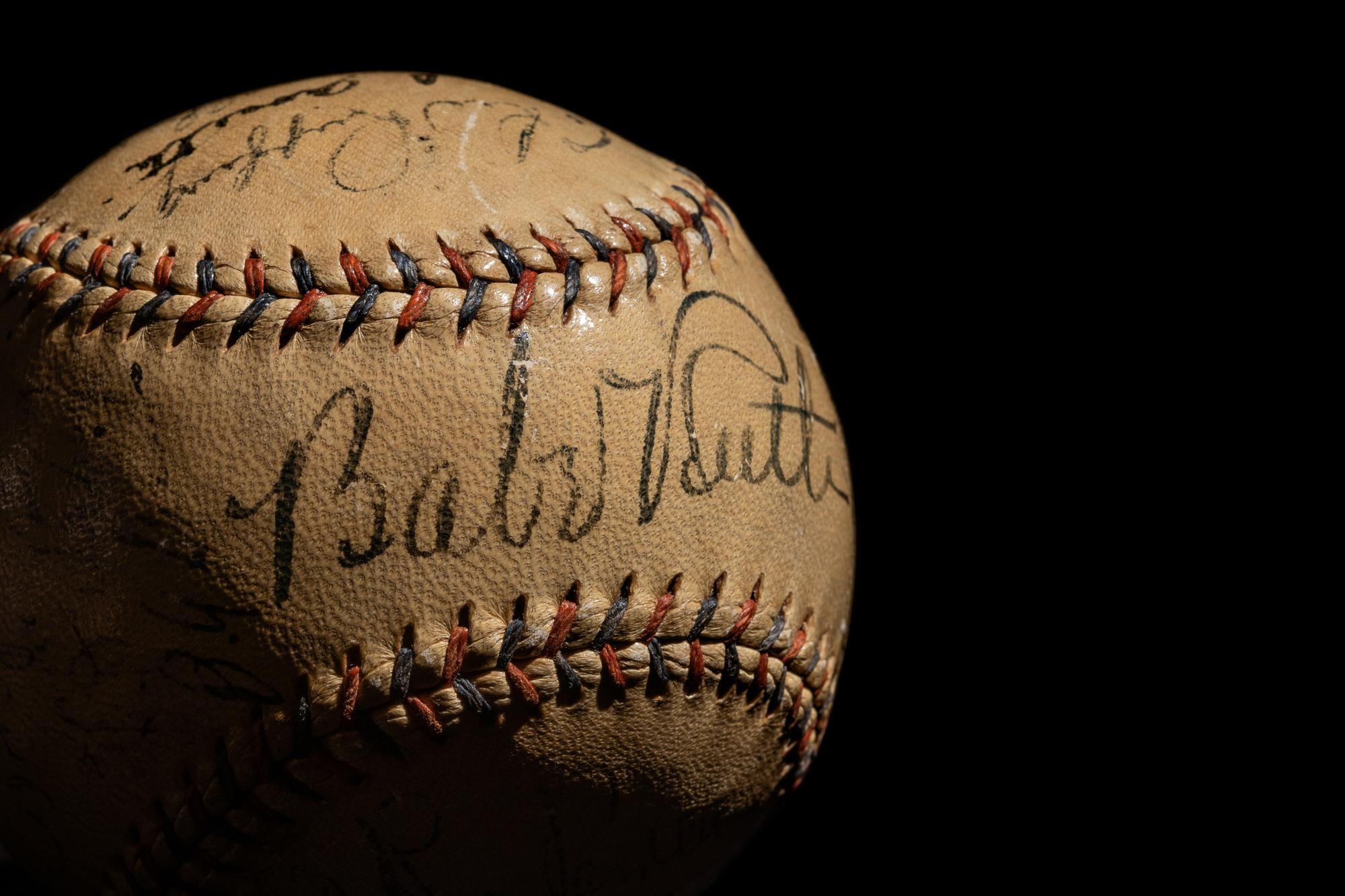 A Babe Ruth, Lou Gehrig and 1934 New York Yankees Team Signed Baseball (Beckett LOA),