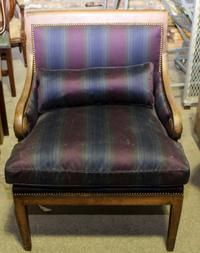 An Edwardian Walnut Armchair Height 37 inches.