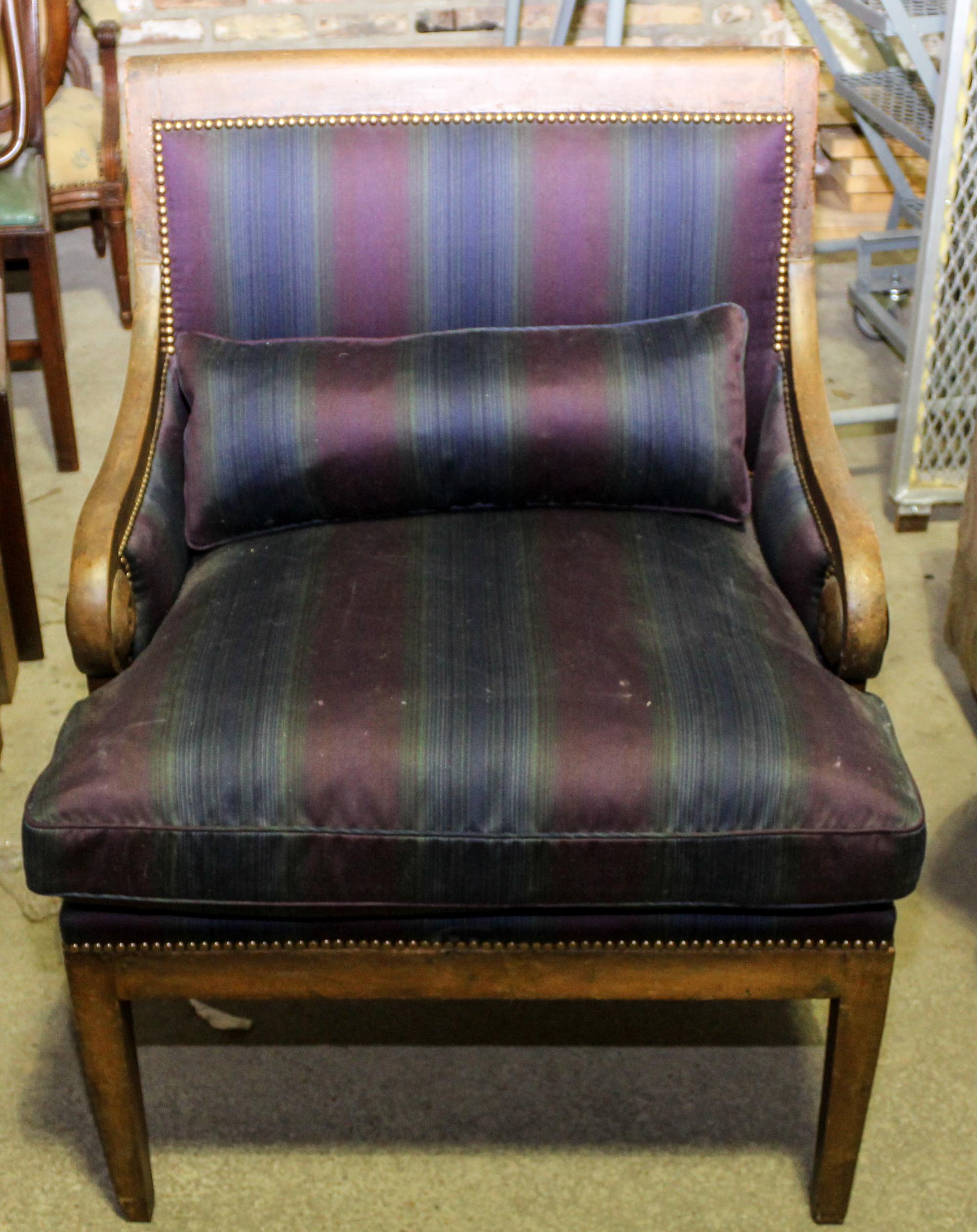 An Edwardian Walnut Armchair Height 37 inches.