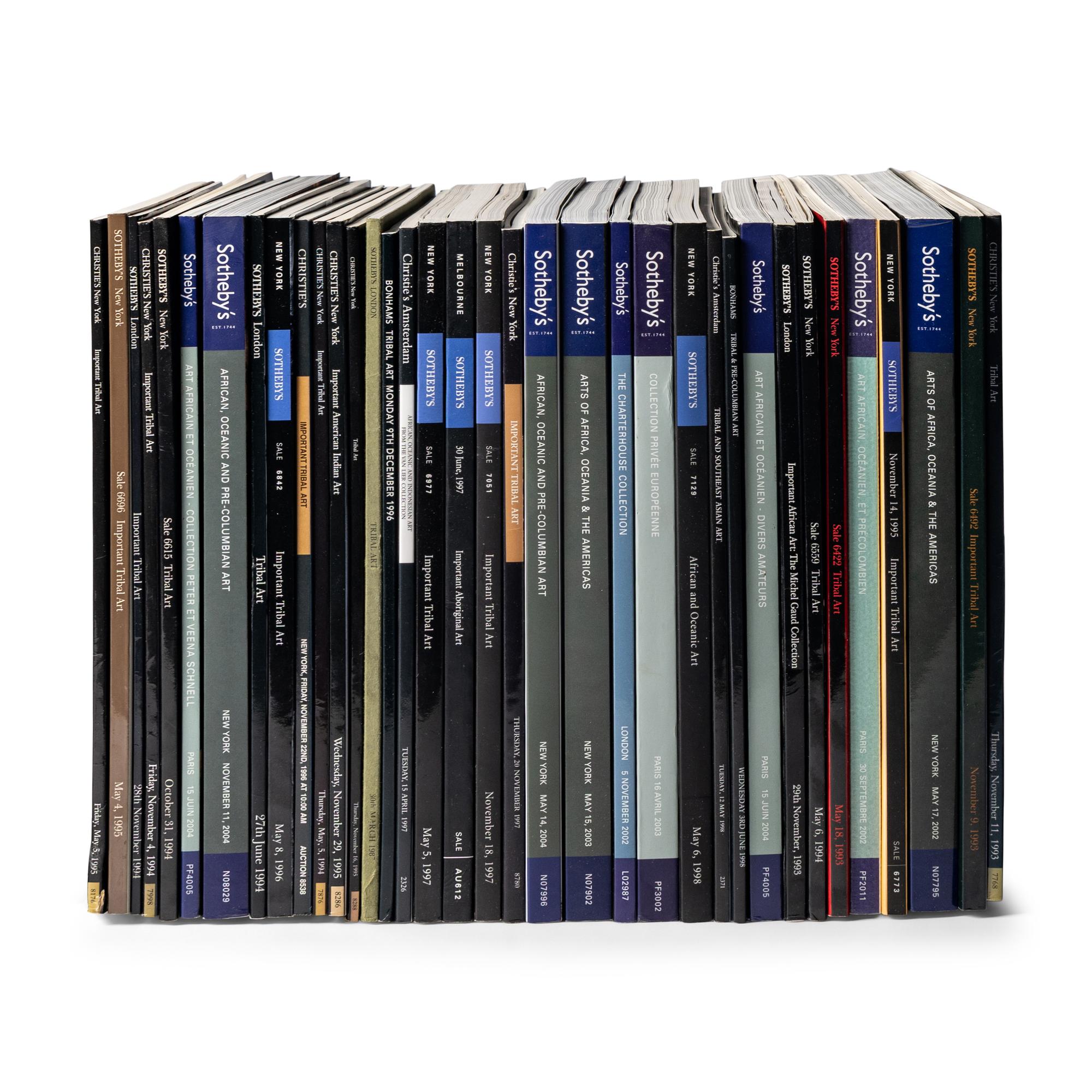 A Collection of 105 Pre-Columbian and Tribal Art Auction Catalogues and Art Reference Works