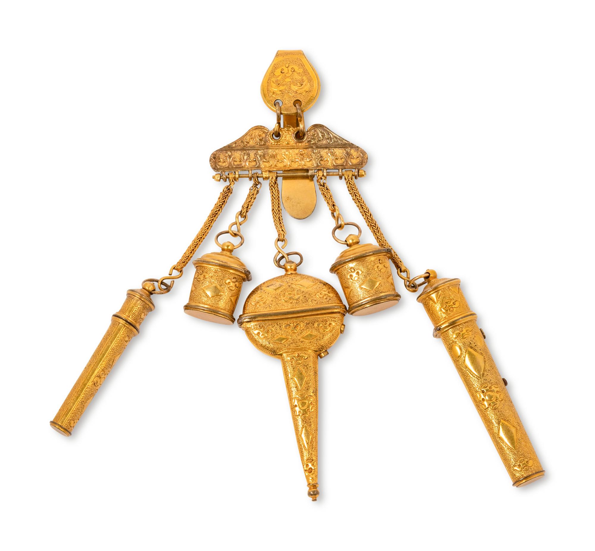 A Georgian Gilt Metal Chatelaine — 18th Century