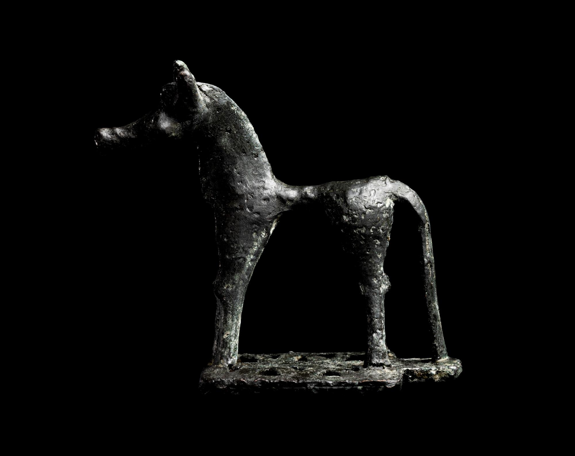 A Greek Geometric Bronze Horse