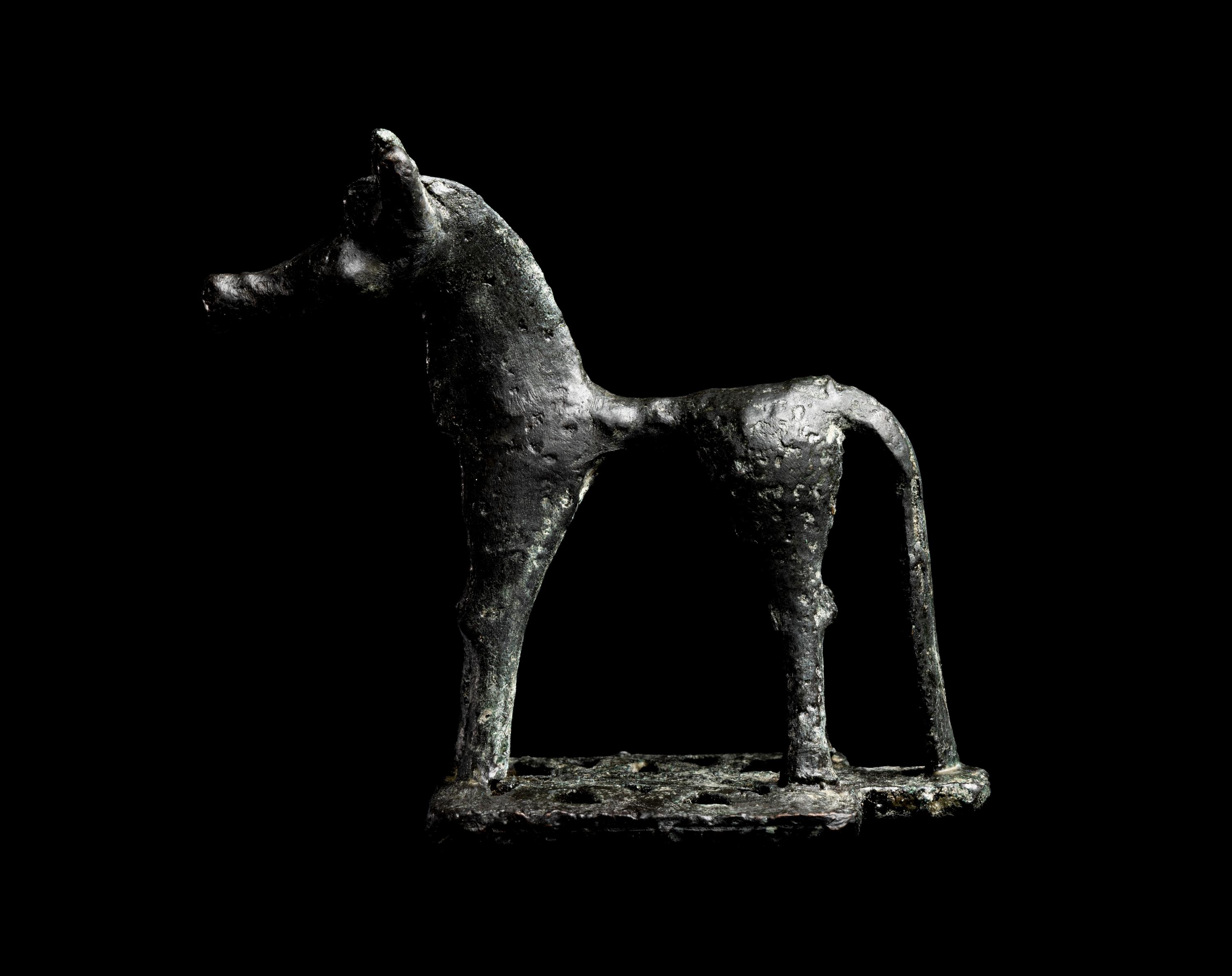 A Greek Geometric Bronze Horse