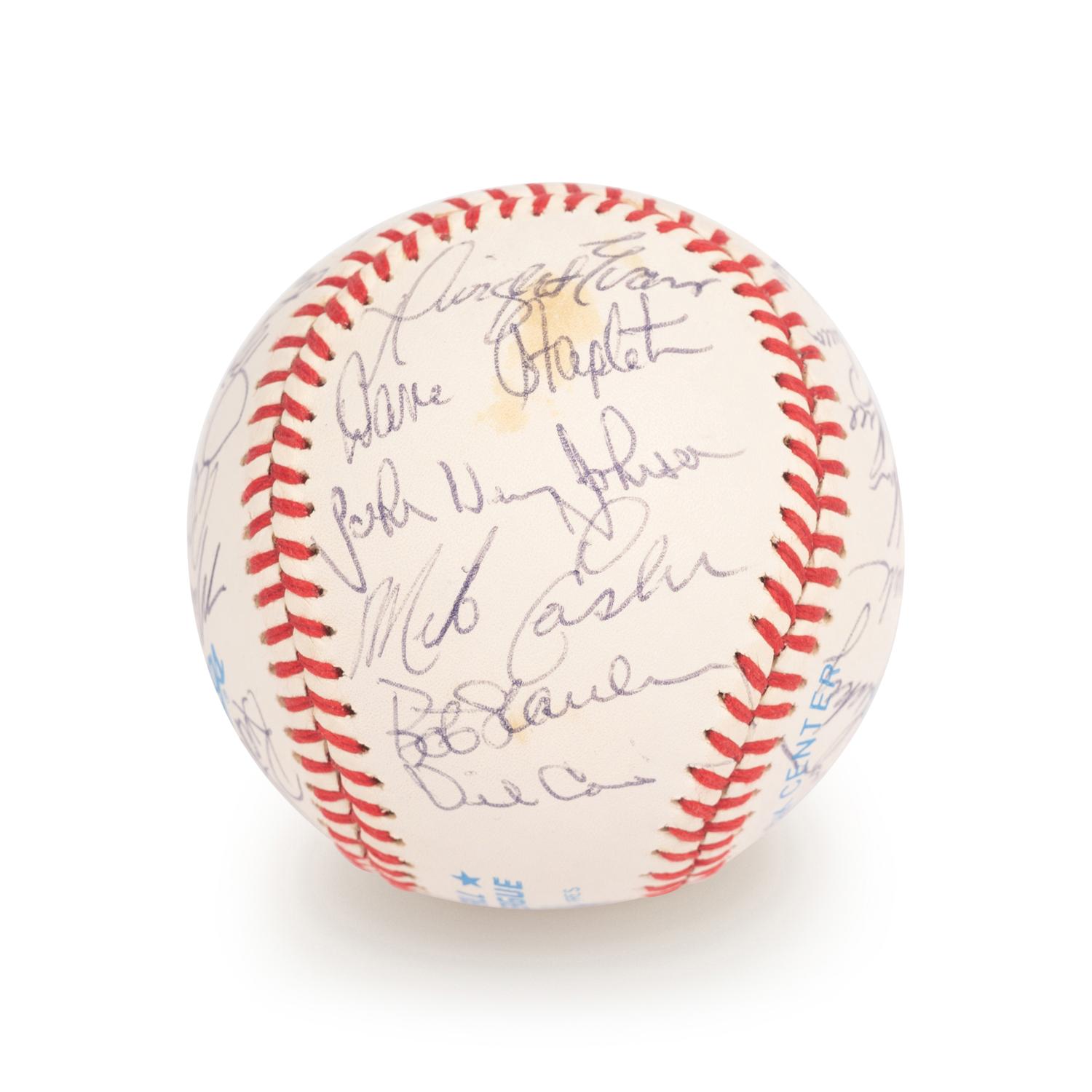 A 1983 Boston Red Sox Team Signed Autograph Baseball with 25 Signatures (Beckett Authentication Services Letter BAS Certified),