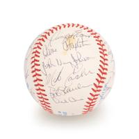 A 1983 Boston Red Sox Team Signed Autograph Baseball with 25 Signatures (Beckett Authentication Services Letter BAS Certified),