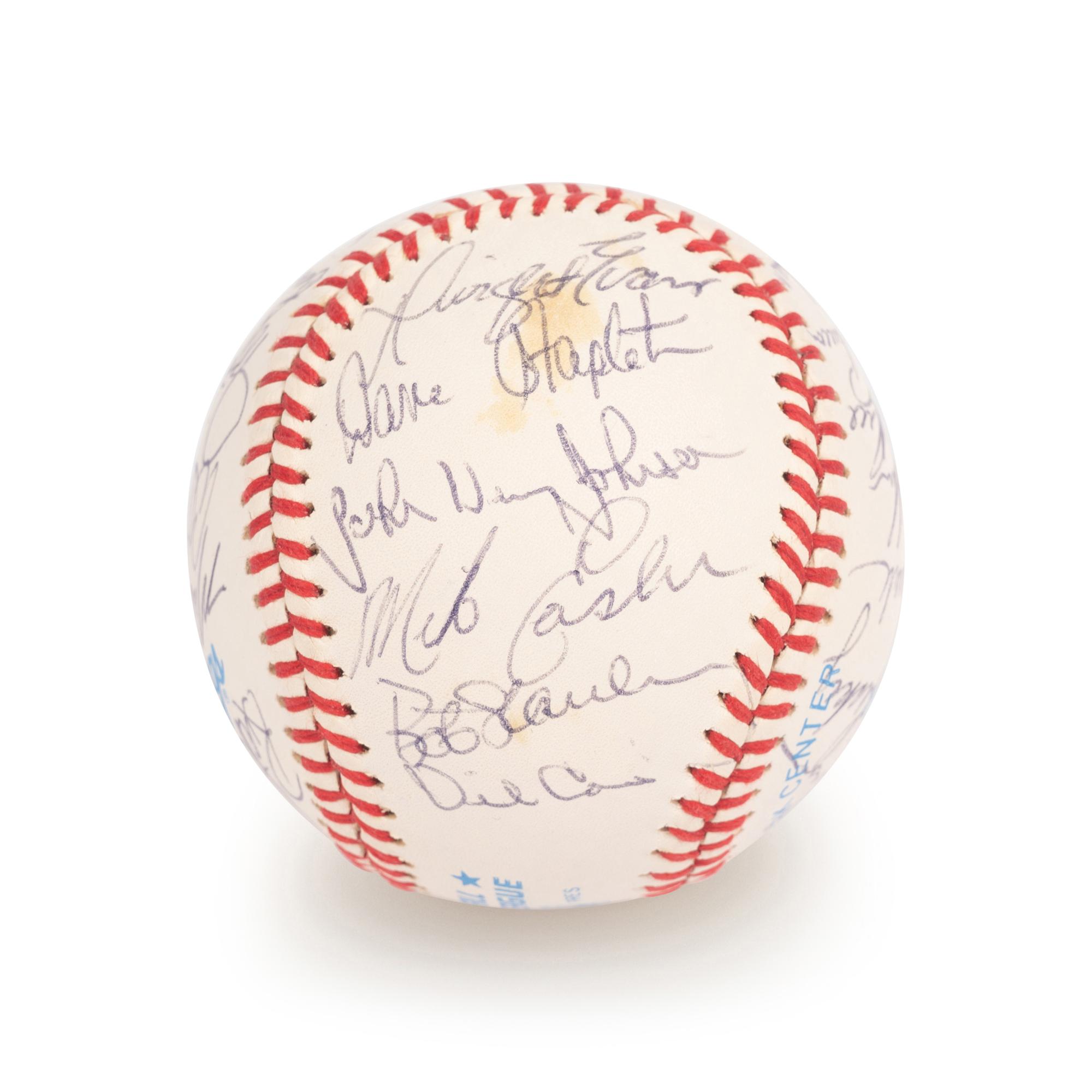 A 1983 Boston Red Sox Team Signed Autograph Baseball with 25 Signatures (Beckett Authentication Services Letter BAS Certified),